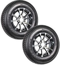2-Pack Aluminum Trailer Tire Wheel ST175/80D13 5 Lug Center Avalanche Black Rim picture