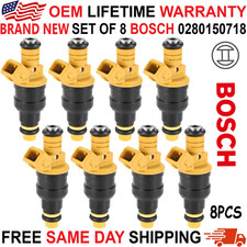 NEW OEM BOSCH x8 Fuel Injectors for 1988-1992 Ford F-250 5.8L V8 #0280150718 picture