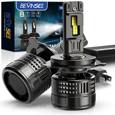 Bevinsee 2X H4 LED Headlight Bulbs Hi/Low Beam Light 40000LM 150W White Brighter picture