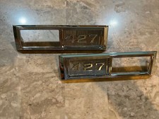 1968-69 Chevelle Front Fender Side Marker Light Bezel 427 Emblem picture