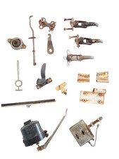 1948 Willys Jeep Hardware Lot OEM- Window Latch Wiper Switch Misc Items. picture