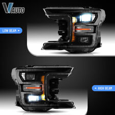 VLAND Full LED Headlights For 2018-2020 Ford F150 F-150 Sequential LED DRL A Set picture