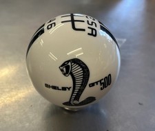 Ford Mustang Shelby GT500 Cobra Stick Shift Knob Round Ball 6 Speed Manual White picture