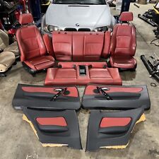 ☑️ BMW E82 08-13 128i 135i Coupe Interior Seats Door Panels Complete Red OEM picture