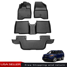 For 2011-2014 Ford Explorer Bench Seating Floor Mats All Weather 3D TPE Upgraded picture