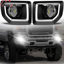 For 2015-18 2019 GMC Sierra 2500HD 3500HD LED Fog Lights Clear Lens Bumper Lamps picture