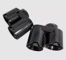 1 Pair Quad Carbon Fiber Exhaust Tip For BMW G05 X5 G06 X6 G07 X7 2019+ Nozzle- picture