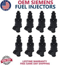 8x Genuine OEM Siemens Fuel Injectors For 1995 Dodge B3500 5.2L V8 #53030262 picture