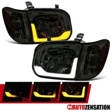 Smoke Fit 2005-2006 Tundra Sequoia Crew Cab LED Sequential Headlights w/ Corner picture