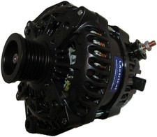HIGH OUTPUT 300 AMP BLACK 6 PHASE HAIRPIN ALTERNATOR FOR CHEVY GMC CADILLAC 300A picture