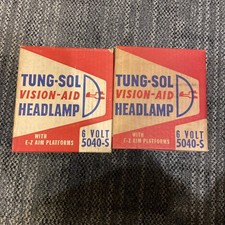 Vtg Vision Aid 6 Volt 5040-S Automotive Headlamp Tung-Sol E-Z Aim Headlamp NOS picture
