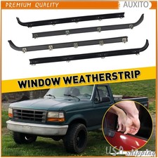 FOR 1987-97 FORD F150 F250 F350 DOOR WINDOW SEAL BELT WEATHERSTRIP 4PCS/SET US H picture