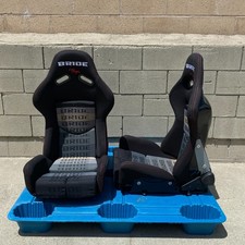 Pair (2) BRIDE BLACK Gradation Seats Low Max JDM RECLINER BUCKET Drift Race Seat picture