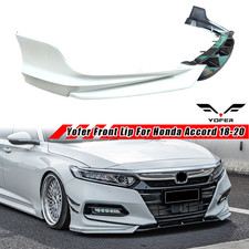 Platinum White Pearl Yofer JDM Front Bumper Lip Splitter Kit For 2018-20 Accord picture