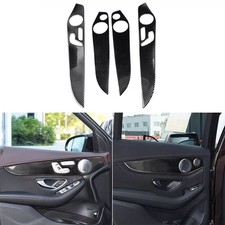 4Pcs Carbon Fiber Inner Door Panel Cover For Benz C Class W205 GLC X253 14-20 picture