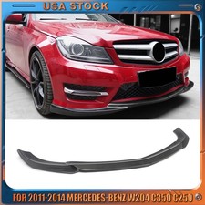 Front Spoiler Splitter Lip For 2011-14 Mercedes-Benz W204 C350 C250 Carbon Look picture