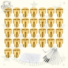 15 Pcs Cleaning Brushes Packed With 30 Pcs Carburetor Main Jets #55‑#115 In Box picture