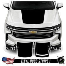 Hood Blackout Vinyl Racing Stripe -Fits 2021-2028 Chevy Tahoe GMC Yukon picture