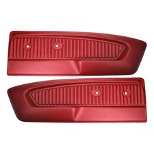 PONY 1964-66 Ford Mustang  Pony Door Panels - Dk Metallic Red - Pair picture