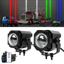 Pair Laser RGB LED Whip Lights Remote Offroad Marine Boat UTV ATV Sky Tracer picture