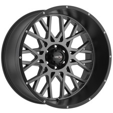 One 20x12 Vision 412 Rocker 8x6.5/8x165.1 -51 Gunmetal Black Lip Wheel Rim 125.2 picture