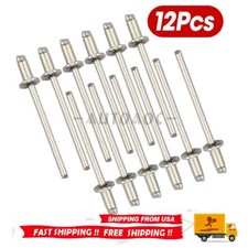 12x Nos Dash Rivets Stainless Steel For GM Ford Chrysler AMC VIN Door Tag picture