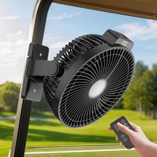 8-inch Magnetic Golf Cart Fan with Heavy-Duty Strap, 12000mAH Battery Operated F picture