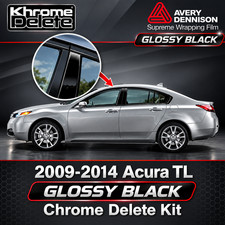 Chrome Delete Overlay fitting the 2009-2014 Acura TL (Glossy Black) picture