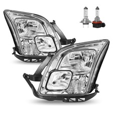 For 2006-2009 Ford Fusion S SE SEL Clear Lens Chrome Headlights L+R Pair w/Bulbs picture