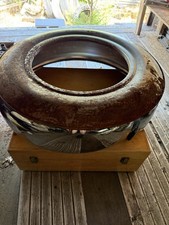 1950s GM Continental Kit Spare Tire Chrome Ring & Metal Face Plate OE Vintage picture