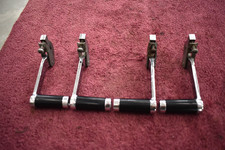 1964-65 Chrysler, 1964-66 Imperial Set/4 Interior Door Handles Black Trim OEM picture
