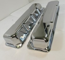 1967-1987 AMC / Jeep V8 304 360 390 401 Short style-Chrome Steel Valve Covers - picture