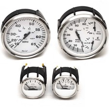 Faria Boat Gauge Set | Mercury Euro Silver Series (Set Of 4) picture