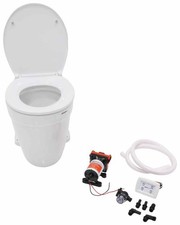 SEAFLO SFMTE1-06 Deluxe Flush Electric Marine Raw Water Head/Toilet - 12V, 20A picture