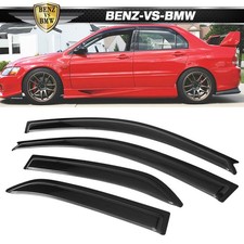 Fits 02-07 Mitsubishi Lancer 4PCS Window Visors Vent Rain Guard Smoke/Tined picture