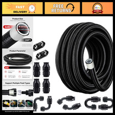 6AN PTFE Fuel Line Kit - AN6 E85 Nylon Braided Hose 20FT - High-Performance Fuel picture