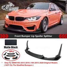 For BMW F80 M3 & F82 F83 M4 2015-2020 Matte Black LPT Style Front Bumper Lip Kit picture