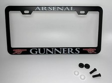Black ARSENAL The Gunners License Plate Frame Custom Made of Powder Coated Metal picture