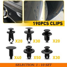 190-1900X Auto Bumper Clips Rivet Fastener Fender Push Pin Retainer Trim 6 Size picture