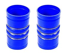 TORQUE Pair of Silicone Blue CAC Charge Air Cooler Hump Hose 3.5