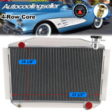 4 Rows Aluminum Radiator Fit 1955-1960 1956 1959 Chevrolet C1 Chevy 350 V8 MT picture