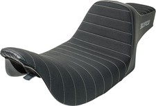 SlyFox Highnoon Slipstop Seat Grey Stitch #4702B-SlyFox Harley Davidson picture
