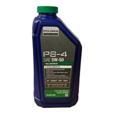 Polaris PS-4 SAE 5W-50 Full Synthetic 4-Cycle Engine Oil 1 Qt OEM 2876244 NOS picture