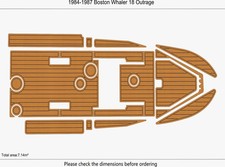 1984-1987 Boston Whaler 18 Outrage mat Custom EVA teak marine deck flooring mat picture