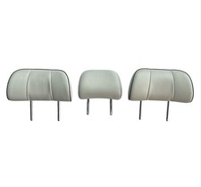 2015-2018 KIA K900 LUXURY REAR SET OF 3 HEADRESTS WHITE LEATHER OEM picture