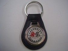 CHEVROLET CORVETTE OLDER LOGO    KEY CHAIN   LEATHER FOB picture