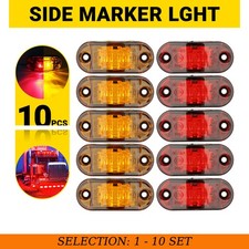 10-100X Amber/Red LED Clearance Lights Waterproof Universal for Truck Trailer RV picture