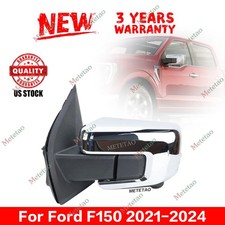 Chrome For 2021-2023 Ford F150 Left Side Mirror w/Camera Blind Spot ML3Z17683FA picture