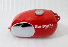 Husqvarna Husky 250 Cross 1970 Model Steel Chrome & Red Petrol Tank +Cap picture