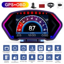 ANCEL P3 Head Up Display Speedometer Slope Meter Tachometer Temp Alarm OBD+GPS picture